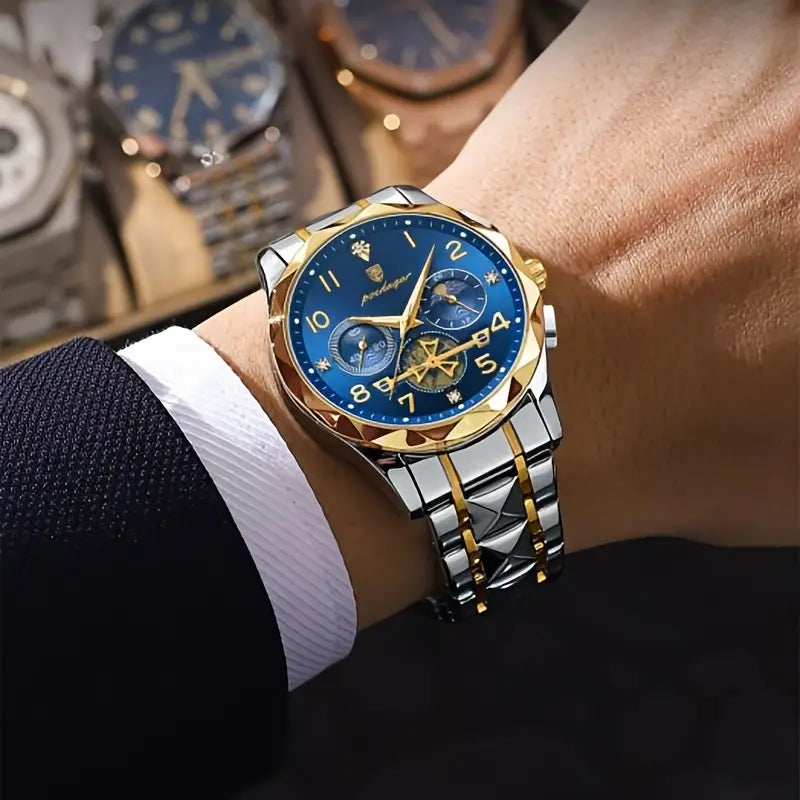The Latest Brand Multifunctional Men's Watch For Young People, Stylish High-end Quartz Watch With Luminous Function